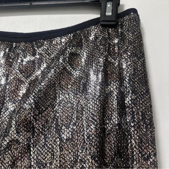 Anthropologie Sequin Snake Joni Pants Women’s Size 6 NWT Brown Gray Animal Print - Picture 7 of 16